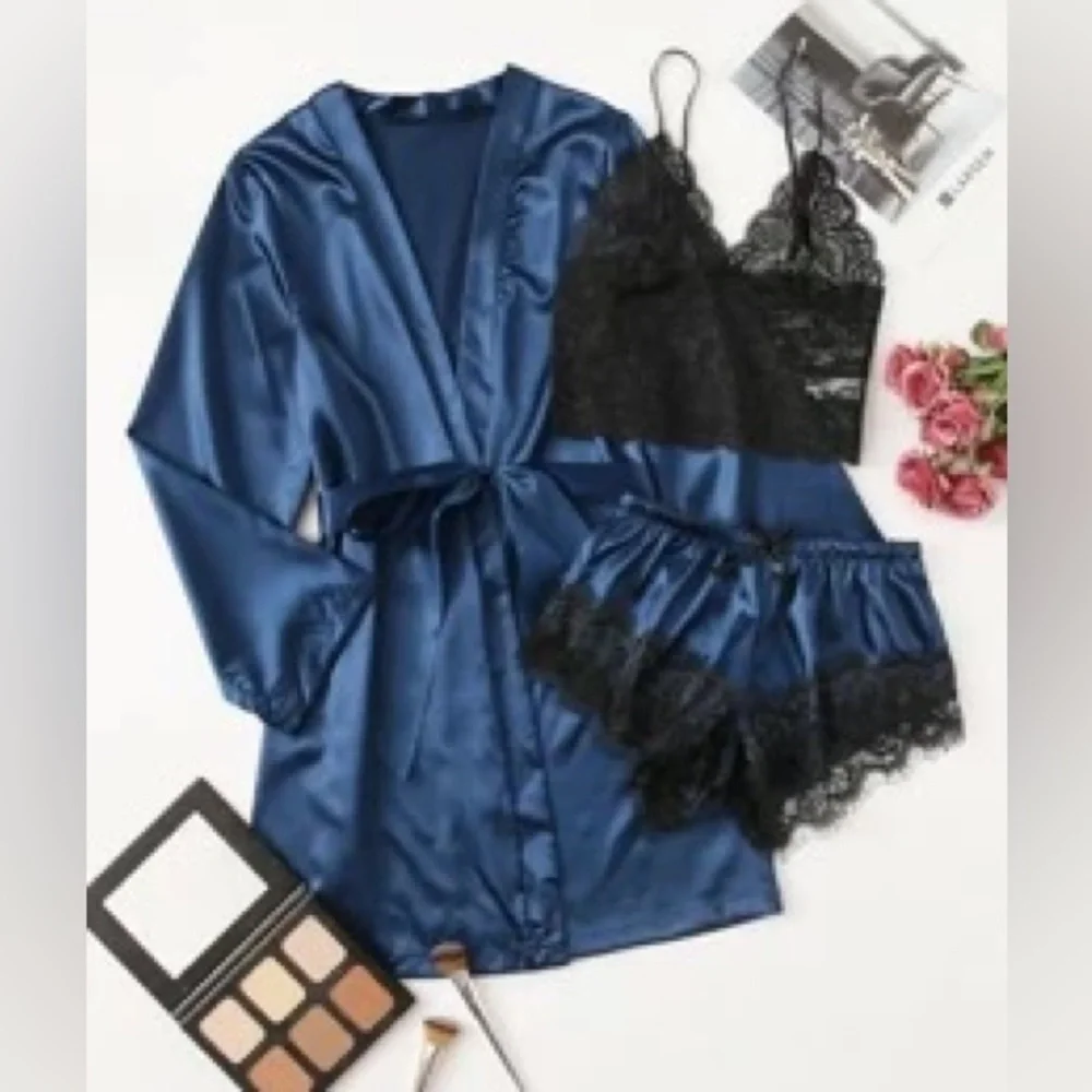 Satin Robe 2pc Set - Picture 14 of 14